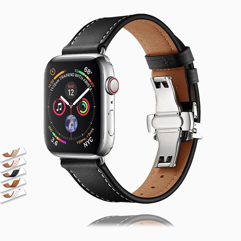 3036093579345SquarePicture.png Leather Strap Butterfly Clasp Bracelet and Pin Buckle Series 7 6 5 - Image 1